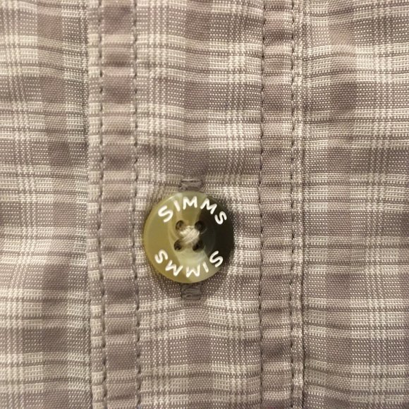 Simms Short Sleeve Button Up Long Tail NEW - Picture 9 of 16